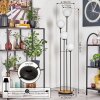 Gastor Lampadaire Bois foncé, Noir, 4 lumières