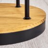 Gastor Lampadaire Bois foncé, Noir, 4 lumières