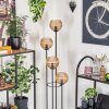 Koyoto Lampadaire 30 cm Bois foncé, Noir, 4 lumières