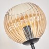 Koyoto Lampadaire 30 cm Bois foncé, Noir, 4 lumières