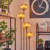 Koyoto Lampadaire 30 cm Bois foncé, Noir, 4 lumières