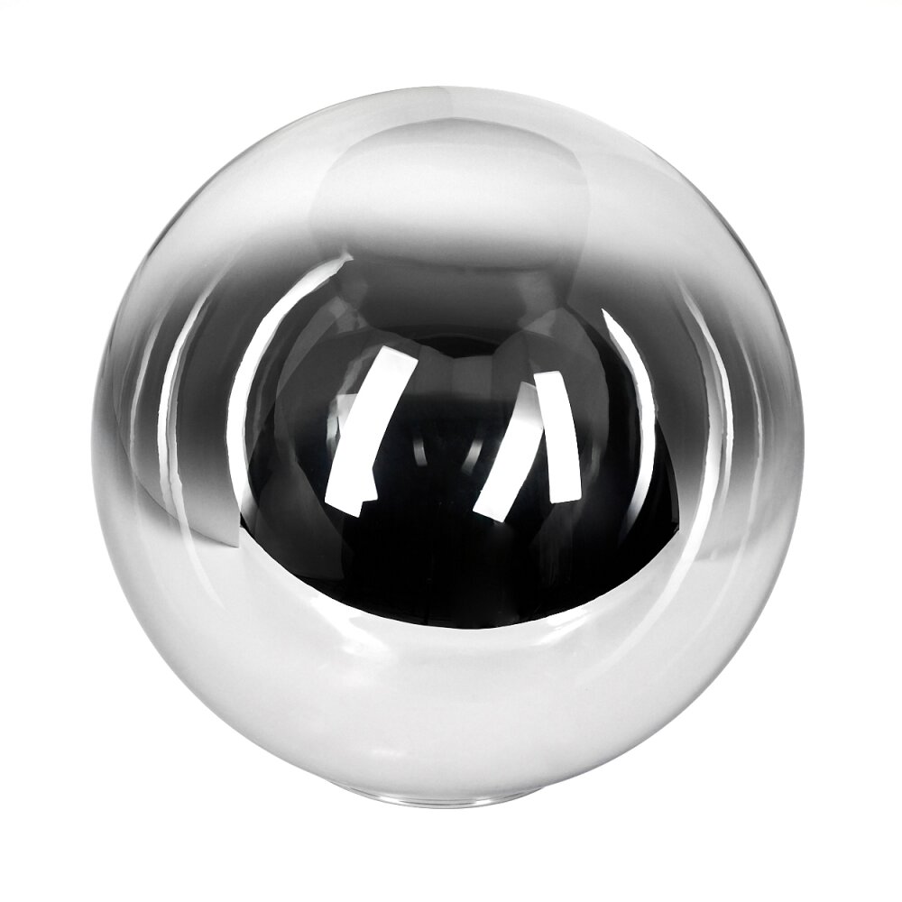 Abat-jour en verre Gastor Verre de rechange 25 cm Chrome, Clair, Fumé main product photo