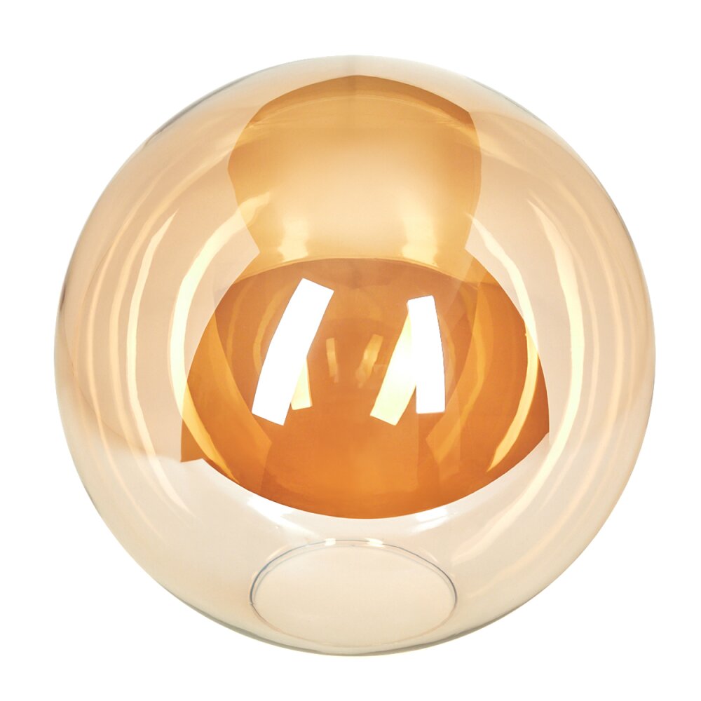 Abat-jour en verre Gastor Verre de rechange 30 cm Ambre main product photo