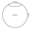 Abat-jour en verre  Gastor Verre de rechange 30 cm Ambre