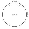 Abat-jour en verre  Gastor Verre de rechange 20 cm Or, Clair