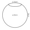 Gastor Verre de rechange 25 cm Fumé