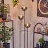 Gastor Lampadaire 30 cm Noir, 3 lumières