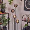 Koyoto Lampadaire 30 cm Bois foncé, Noir, 4 lumières