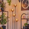 Gastor Lampadaire 30 cm Bois foncé, Noir, 4 lumières