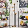 Gastor Lampadaire 30 cm Bois foncé, Noir, 4 lumières