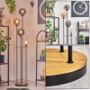 Gastor Lampadaire 30 cm Bois foncé, Noir, 4 lumières Gastor Lampadaire 30 cm Bois foncé, Noir, 4 lumières