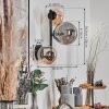 Chehalis Boule lumineuse, Applique murale Ambre, Fumé, 3 lumières