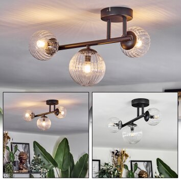 Chehalis Plafonnier, Boule lumineuse Clair, 3 lumières