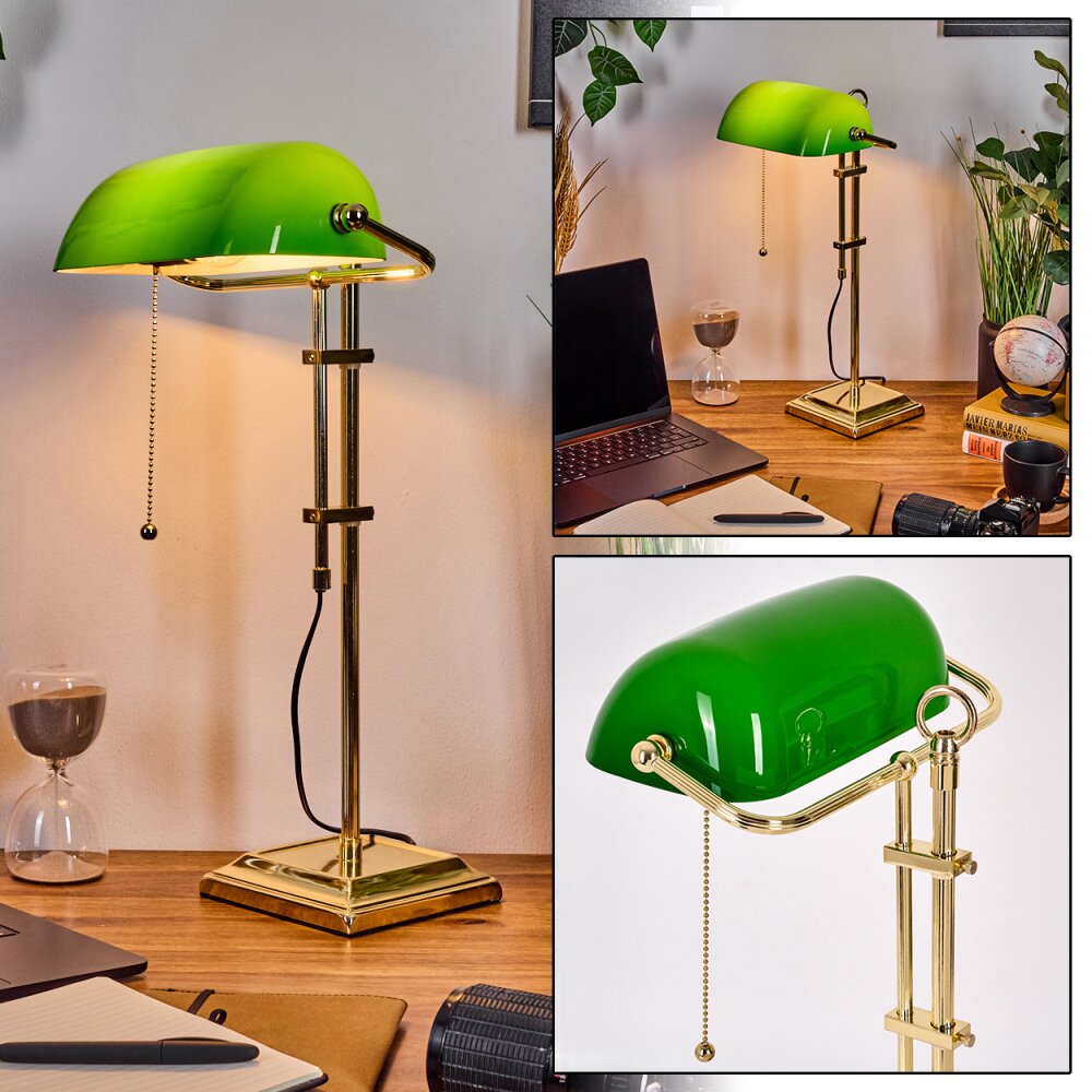 Ragaz Lampe de banquier, Lampe de bureau, Lampe à poser Laiton, 1 lumière main product photo