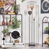 Gastor Lampadaire 30 cm Noir, 3 lumières