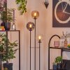 Gastor Lampadaire 30 cm Noir, 3 lumières