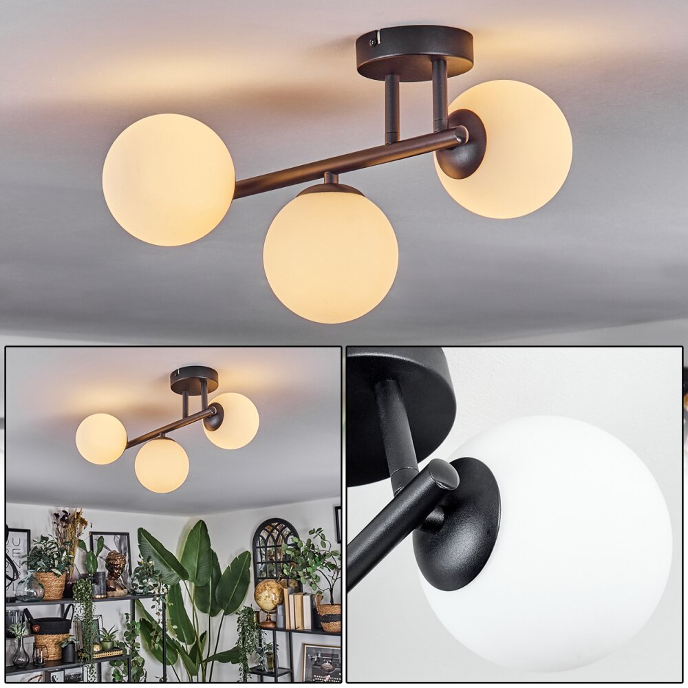 Chehalis Plafonnier, Boule lumineuse Blanc, 3 lumières main product photo