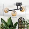 Chehalis Plafonnier, Boule lumineuse Ambre, 3 lumières