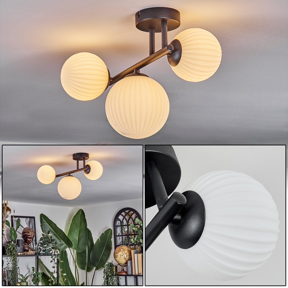 Chehalis Plafonnier, Boule lumineuse Blanc, 3 lumières main product photo