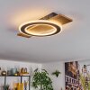 Besperia Plafonnier LED Couleur bois, Noir, 1 lumière