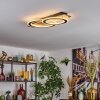 Besperia Plafonnier LED Couleur bois, Noir, 1 lumière