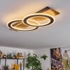 Besperia Plafonnier LED Couleur bois, Noir, 1 lumière