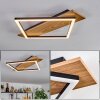 Cabanas Plafonnier LED Couleur bois, Noir, 1 lumière