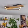 Cabanas Plafonnier LED Couleur bois, Noir, 1 lumière