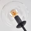 Gastor Lampadaire 30 cm Bois foncé, Noir, 4 lumières