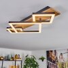 Cabanas Plafonnier LED Couleur bois, Noir, 1 lumière