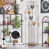 Koyoto Lampadaire 30 cm Bois foncé, Noir, 4 lumières