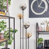 Koyoto Lampadaire 30 cm Bois foncé, Noir, 4 lumières