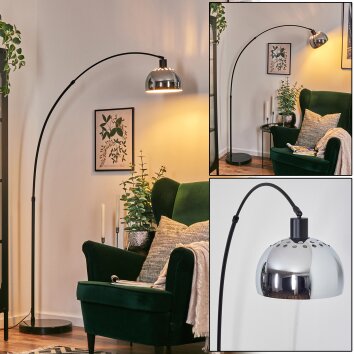 Baloca Lampadaire, Lampadaires arc Noir, 1 lumière