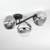 Chehalis Plafonnier, Boule lumineuse Clair, Fumé, 3 lumières