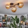 Chehalis Plafonnier, Boule lumineuse Ambre, 3 lumières