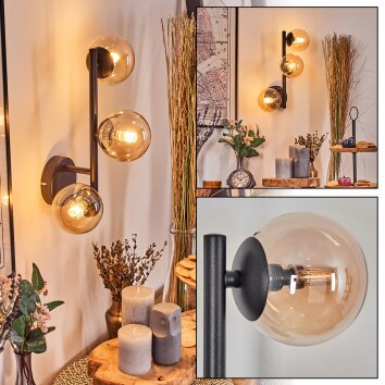 Chehalis Boule lumineuse, Applique murale Ambre, 3 lumières