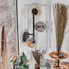 Chehalis Boule lumineuse, Applique murale Ambre, Fumé, 3 lumières