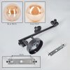 Chehalis Boule lumineuse, Applique murale Ambre, 3 lumières