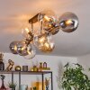 Gastor Plafonnier, Boule lumineuse Ambre, Clair, Fumé, 10 lumières