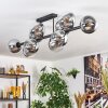 Gastor Plafonnier, Boule lumineuse Chrome, Clair, Fumé, 10 lumières