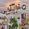 Gastor Plafonnier, Boule lumineuse Chrome, Clair, Fumé, 10 lumières