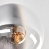 Gastor Plafonnier, Boule lumineuse Chrome, Clair, Fumé, 10 lumières