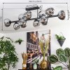 Gastor Plafonnier, Boule lumineuse Chrome, Clair, Fumé, 10 lumières