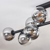 Gastor Plafonnier, Boule lumineuse Chrome, Clair, Fumé, 10 lumières
