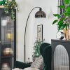 Baloca Lampadaire Chrome, Noir, 1 lumière