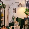 Baloca Lampadaire Nickel mat, Noir, 1 lumière