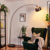 Baloca Lampadaire Nickel mat, Noir, 1 lumière