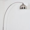Baloca Lampadaire, Lampadaires arc Nickel mat, Noir, 1 lumière