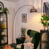 Baloca Lampadaire Nickel mat, Noir, 1 lumière