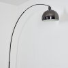 Baloca Lampadaire Chrome, Noir, 1 lumière